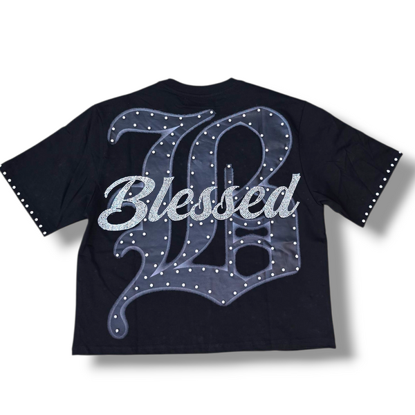 BLIND ANGEL BOXY FIT TEE - BLACK
