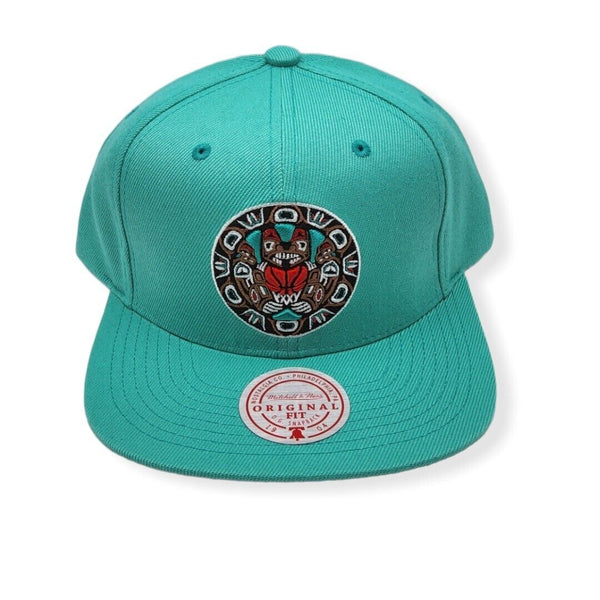 Mitchell & Ness Memphis Grizzlies Core Basic HWC Teal Adjustable Snapback Hat