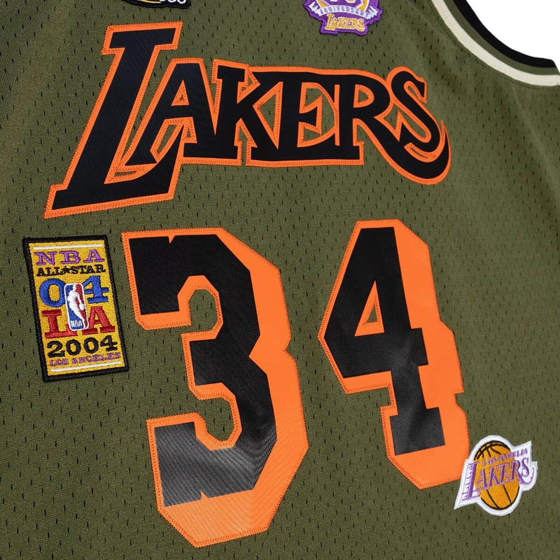 Mitchell & Ness Slap Sticker Swingman Shaquille O'Neal Los Angeles Lakers 1996-97 Jersey