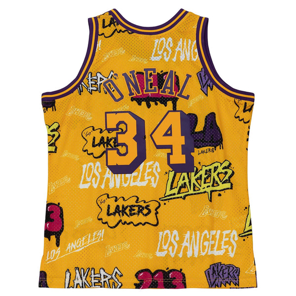 Slap Sticker Swingman Shaquille O'Neal Los Angeles Lakers 1996-97 Jersey