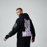 TALK LESS ZIP UP HOODIE - BLACK
