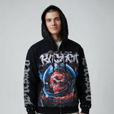 TALK LESS ZIP UP HOODIE - BLACK