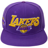 LOS ANGELES LAKERS WORDMARK AND LOGO SNAPBACK HAT