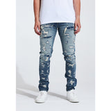 EMBELLISH THRASH DENIM