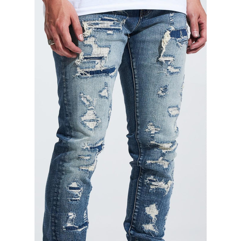 EMBELLISH THRASH DENIM