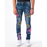 SUGARHILL ANNIHILATION JEANS (PURPLE PAINT)