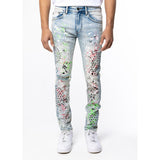 GALAXY JEANS (GREEN/PINK PAINT)