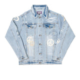 PEACE,LOVE,RUNTZ DENIM JACKET