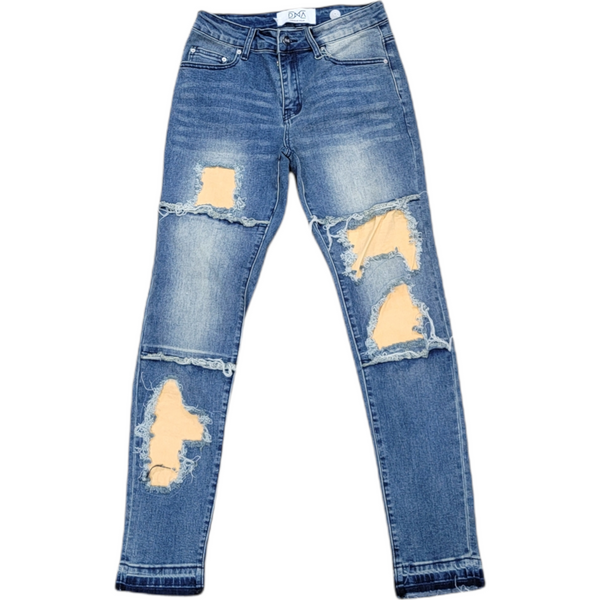 DNA TAN PATCHED DENIM