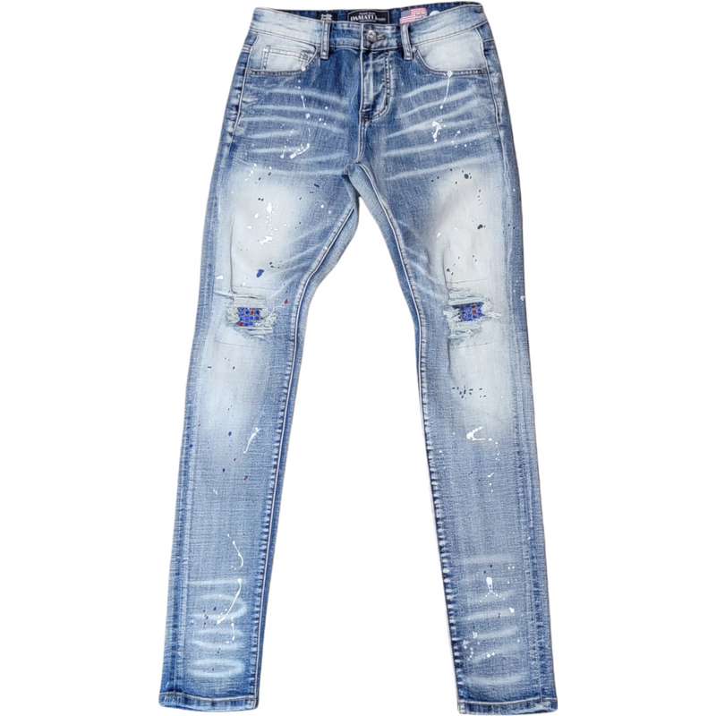 DAMATI PAINTED RIHENSTONE DENIM