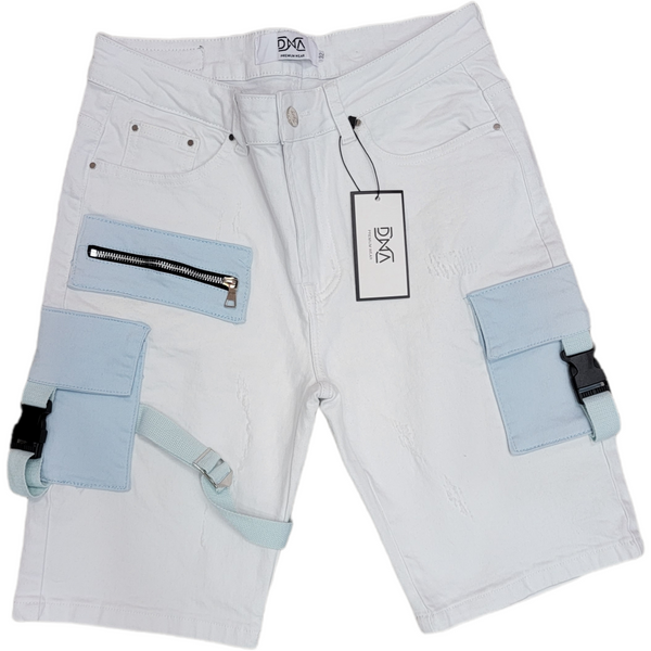 DNA TACTICAL DENIM SHORTS (WHITE)