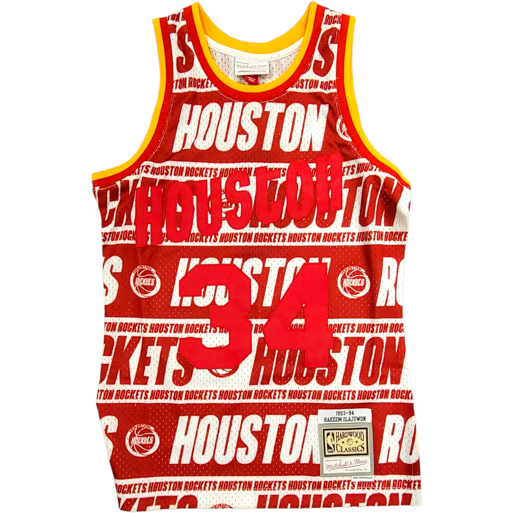 Hakeem Olajuwon Houston Rockets Mitchell & Ness Youth Swingman Throwback Jersey - Red