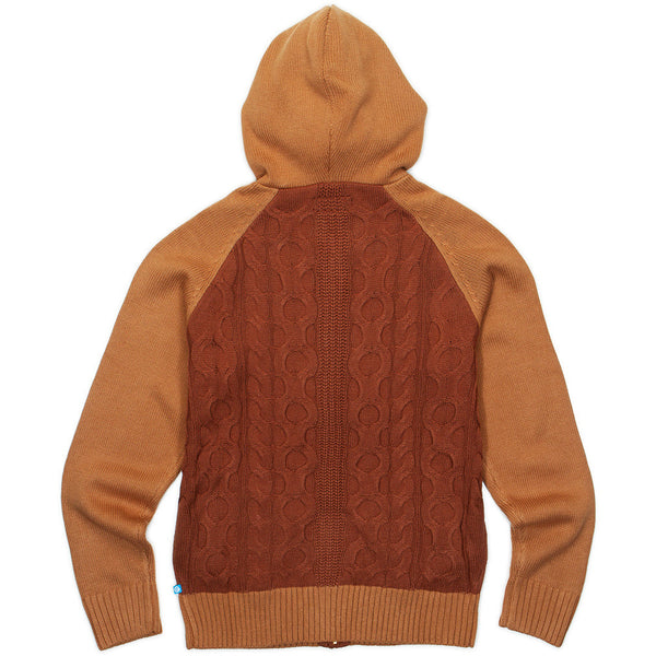 COOKIES PROHIBITION CABLE KNIT PULLOVER SWEATER (CAMEL)