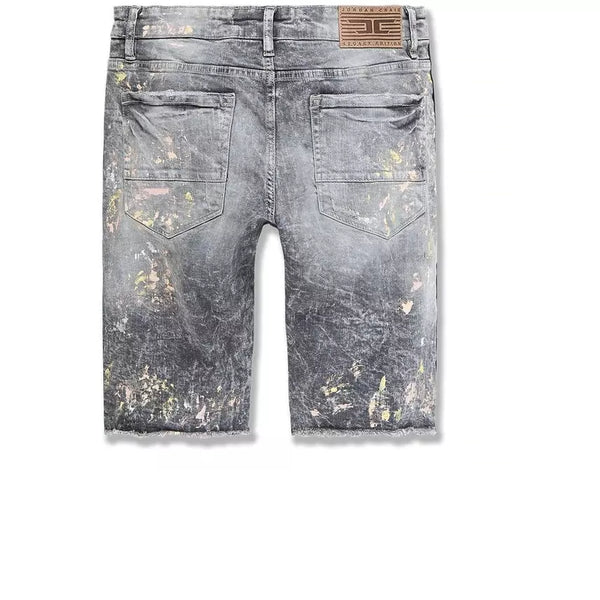 JORDAN CRAIG-VEGAS STRIPED DENIM SHORTS-FOG