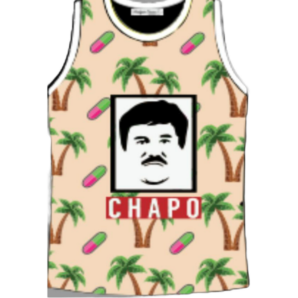 EL CHAPO TAN BASKETBALL JERSEY